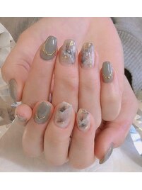 大理石アクセサリーネイル