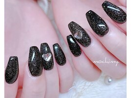 ＊ブラックラメ×ハート＊