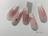 【hand/ワンホン】チークネイル×マグネットグラデーション　100分　¥6800 