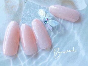 ネイルアンドアイラッシュ ボネール 銀座店(lash Bounail)/フラワー ニュアンス オーロラ