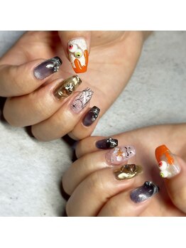 エムネイル ブランチ(Mネイル branch)/--maeda--ハロウィンネイル