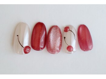 ココ(Coco)/マグネット×さくらんぼネイル