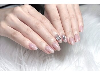 シャトンネイル(chaton nail)の写真/〈こだわりの詰まった指先に〉手元に自然と馴染む柔らかなシンプルdesign*°【Hand定額コース¥5500～】