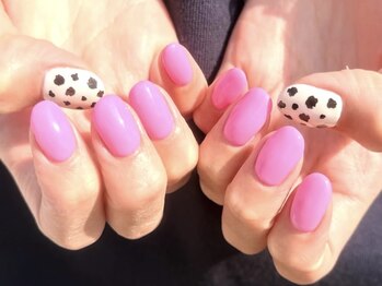 ハズグラスネイル(Haze Grass nail)/手書きネイル