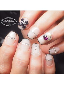 ジュジュ(Juju)/リボンとクマのアートネイル