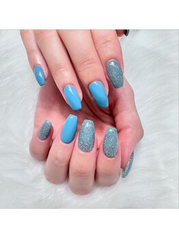 ブリスト(BRIST)/水色ネイル/フラッシュネイル