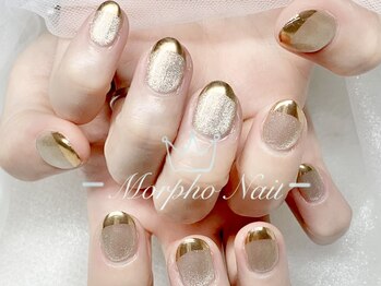 モルフォネイル(Morpho nail)/#ニュアンスネイル #マーブル