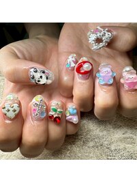 パーツ盛りネイル