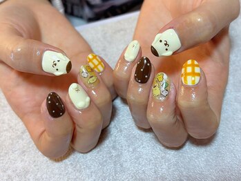 ポムポムプリン キャラネイル