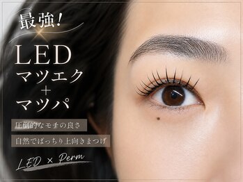 ケーラッシュ 久留米店(K-LASH)の写真/LEDマツエク×まつげパーマ☆自然な束感/ぱっちりとした目元へ/100本　8980円→7980円