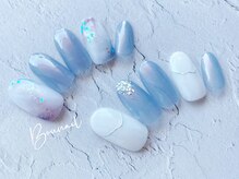 ネイルアンドアイラッシュ ボネール 銀座店(lash Bounail)/大人　夏　ブルー　ニュアンス