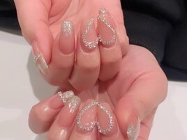 ラメグラーデーションxハート