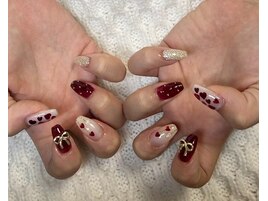 バレンタインネイル