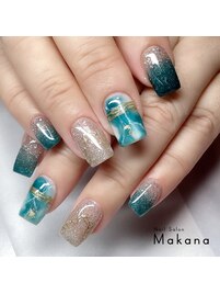 グリーンニュアンスネイル