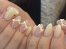 suiri指名　リボンレースネイル