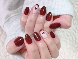 ワンカラー｜ツヤ感ボルドー