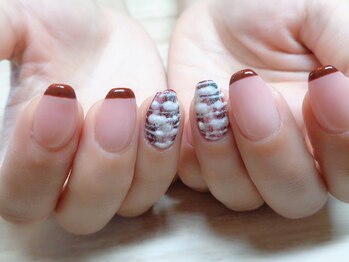 アミュリー ネイル アトリエ(Amury nail atelier)/秋モードフレンチ★ツイード