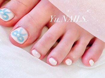 ユーネイルズ 恵比寿(Yu.NAILS.)/フット◎ぷっくりリボン