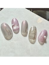 ハーティーネイル 自由が丘南口店(heartynail)/パープル/マグネット/グリッター