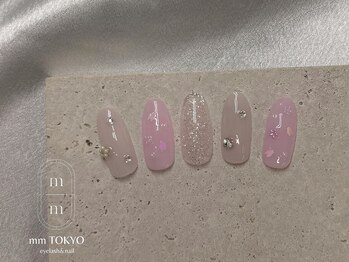 春/桜ネイル/ビジューネイル