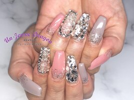 【ロングネイル】キラキラネイル