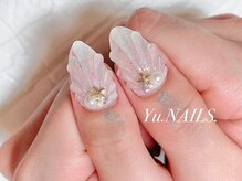 ユーネイルズ 恵比寿(Yu.NAILS.)/大人◎人魚の鱗ネイル◎オーロラ