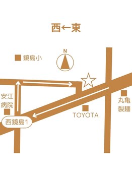 トレジャーニー(TraJourney)/東から西への略図です