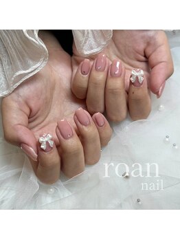 ロアンネイル(roan nail)/シンプルリボンネイル