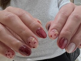 冬ネイル　ハートネイル /錦糸町