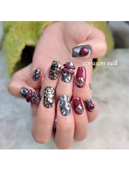 コラソンネイル(corazon nail)/HAND120分☆個性派リングネイル