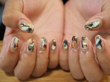 ネイルサロン ユーズ(USE.)/カラフル立体うねアート