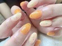 ラウンドアバウト(roundabout)/オレンジネイル☆