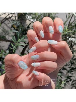 ネイルスペース ジェイズ ピンキー(NAIL SPACE J's PINKY)/涼しげ夏ネイル