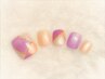 【フットジェル】足先のエイジングケア＋アート　ネイルケア＆足裏角質ケア付