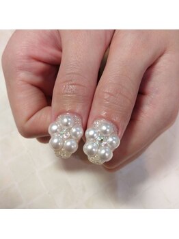 デリカ(DELICAT)/大粒パール/3Dフラワー