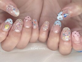 お持込みシールの平成ネイル