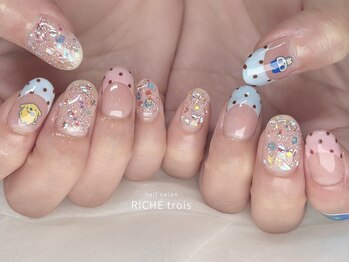 お持込みシールの平成ネイル