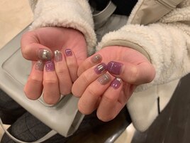 グレーとパープル