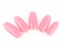 ネイルサロン ディーバ 奈良香芝店(Diva)/One color plus（根元ストーン）