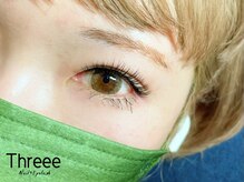 スリーネイルプラスアイラッシュ(Threee Nail+Eyelash)/セーブル付け放/Dカール11mm