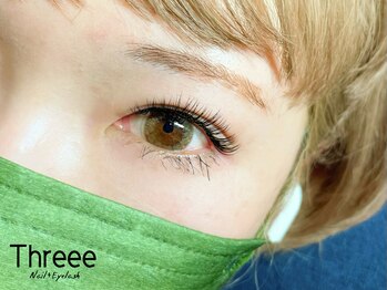 スリーネイルプラスアイラッシュ(Threee Nail+Eyelash)/セーブル付け放/Dカール11mm