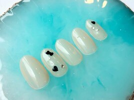 シンプルハートネイル