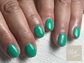 ネイルセッション(nail session)/夏の爽やかグリーン