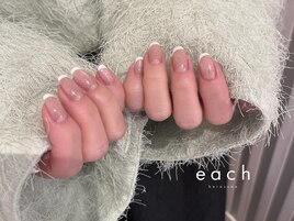 ななめフレンチ×ラメ