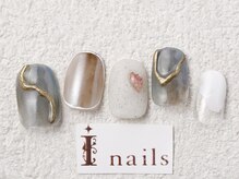 アイネイルズ 梅田店(I nails)/くすみニュアンスデザイン￥8200