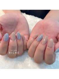 ブルー×ベージュワンカラー！