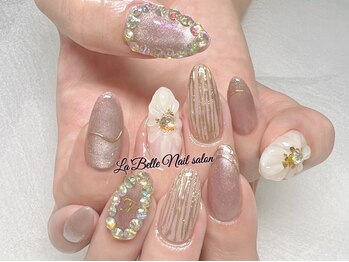 ラベル(La'Belle)の写真/【Hand★（自爪）持ち込みデザインコース】技術力の高さが自慢!ラメグラ/オーロラ/マグネット/ミラーネイル