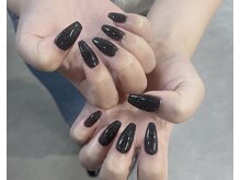 スピラ 上通店(Spira)/ブラックフラッシュネイル