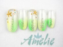 アメリ(Amelie)/塗りかけ/ヒトデ/夏ネイル