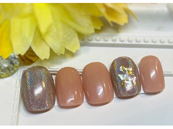 ネイルアンドアイラッシュ ブレス エスパル山形本店(BLESS)/オーロラミラーアートネイル